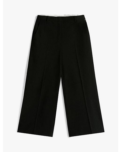 Tommy Hilfiger Cropped Broek Met Wijde Fit En Anti-Kreuk in het Black