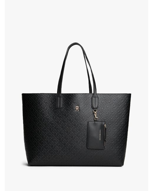 Cabas À Monogramme Th Tommy Hilfiger en coloris Black