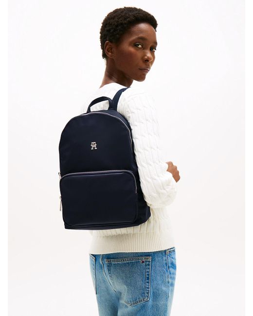 Zaino Th Emblem Con Placchetta di Tommy Hilfiger in Blue