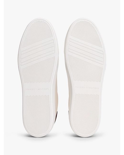 Tommy Hilfiger White Leather Cupsole Platform Trainers