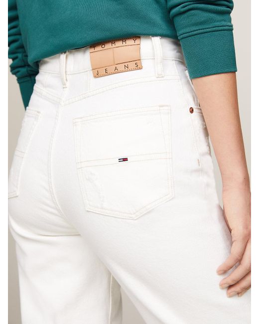 Tommy Hilfiger Ultra High Rise Tapered Mom White Jeans