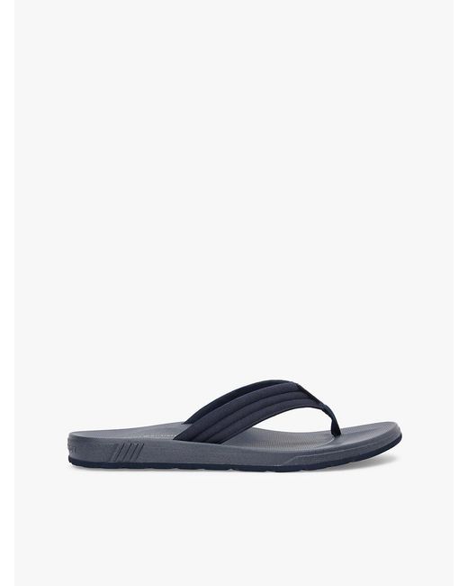 Tommy Hilfiger Blue Padded Strap Contoured Footbed Flip-Flops for men