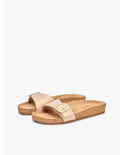 Tommy Hilfiger White Cork Footbed Slip-On Sandals