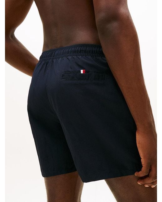Tommy Hilfiger Blue Original Logo Mid Length Swim Shorts for men