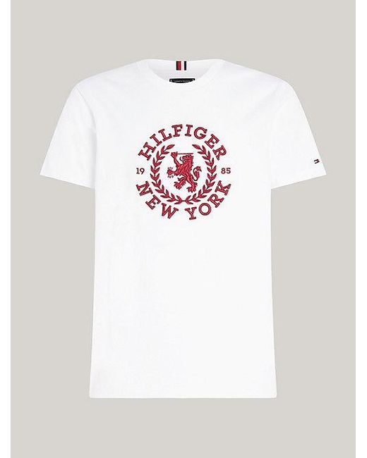 Tommy Hilfiger Oversized Jersey T-shirt Met Embleem in het White voor heren