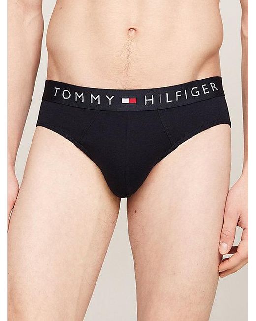 Tommy Hilfiger 3er-Pack TH Original Slips mit Logo-Taillenbund in Blue für Herren