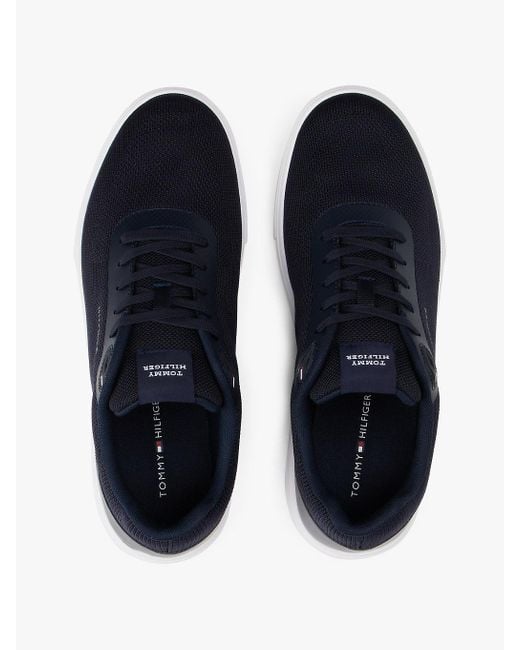 Tommy Hilfiger Blue Signature Knit Trainers for men