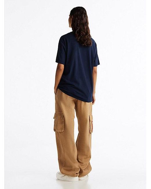 Tommy Hilfiger Blue Relaxed Fit T-Shirt Mit Logo