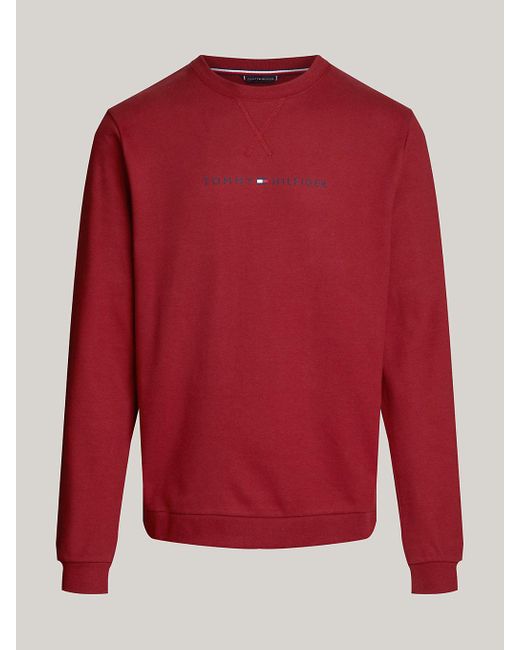 Tommy Hilfiger Red Th Original Logo Lounge Sweatshirt for men