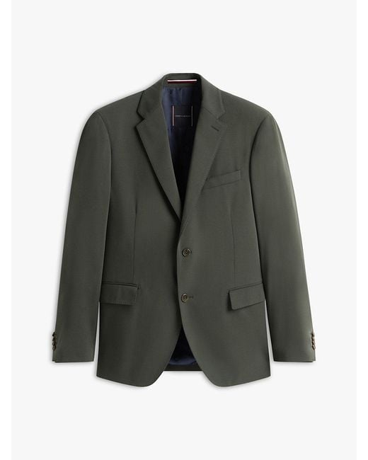 Tommy Hilfiger Black Technical Twill Regular Fit Blazer for men