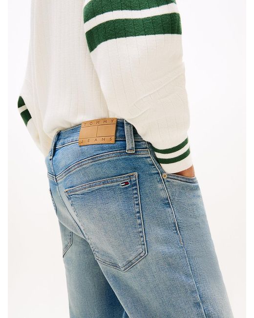 Tommy Hilfiger Blue Austin Whiskered Slim Tapered Leg Jeans for men