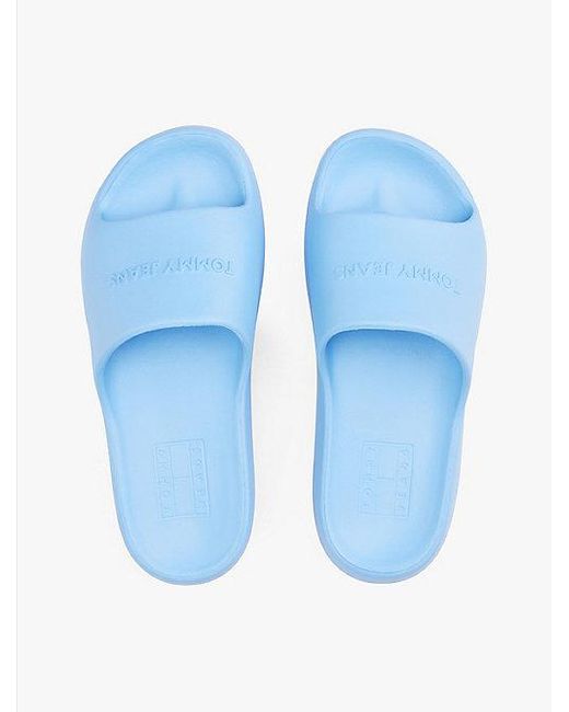 Tommy Hilfiger Platformsandaal Met Logo in het Blue