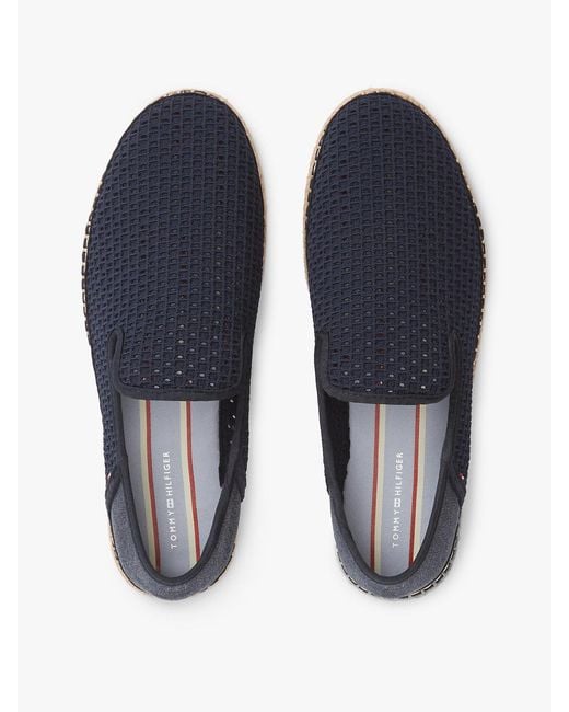 Tommy Hilfiger Blue Knit Flexible Espadrilles for men