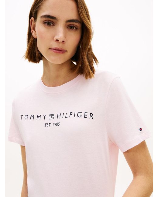 Tommy Hilfiger White Logo Crew Neck T-Shirt