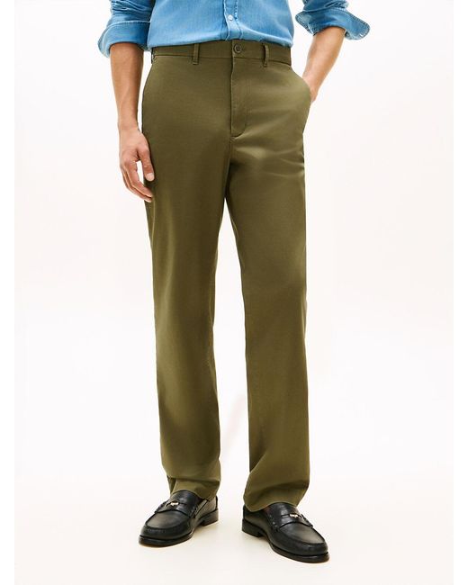 Tommy Hilfiger Blue Dover Signature Tape Relaxed Twill Chinos for men