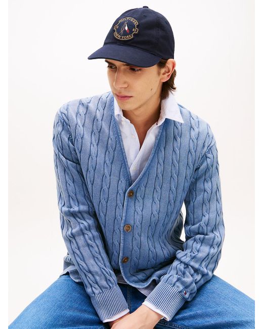 Tommy Hilfiger Natural Hilfiger Flag Washed Baseball Cap for men