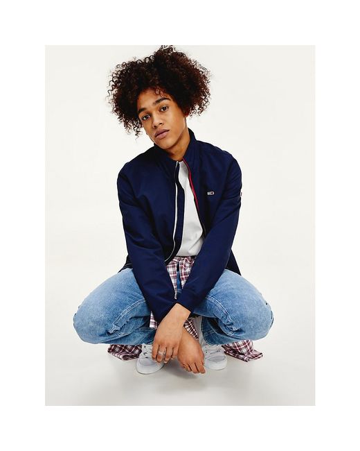 essential flag patch bomber jacket