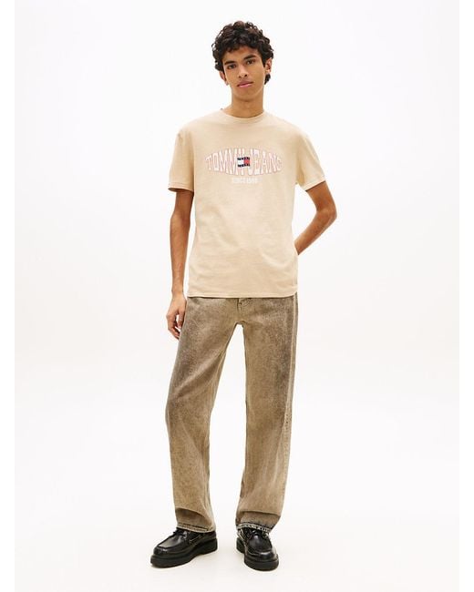 Tommy Hilfiger Natural Wavy Flag Jersey T-Shirt for men