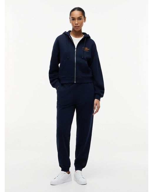 Tommy Hilfiger Blue Terry Relaxed Zip-Thru Hoody
