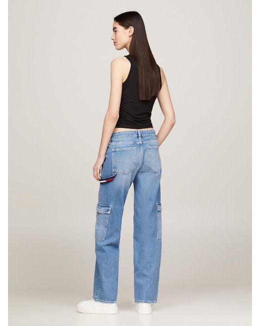 Tommy Hilfiger Blue Sophie Low Rise Straight Carpenter Jeans