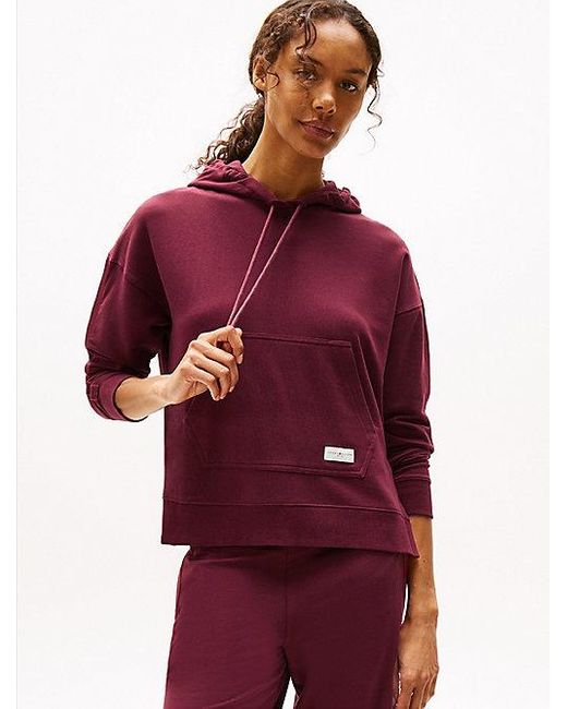 Sudadera De Pijama Con Capucha Y Logo Tommy Hilfiger de color Red