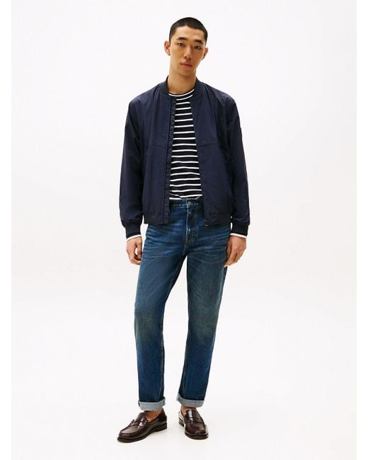 Tommy Hilfiger Blue Water Repellent Relaxed Bomber Jacket for men