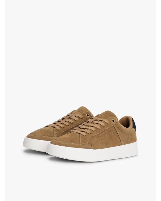 Baskets En Daim À Semelle Épaisse Tommy Hilfiger pour homme en coloris White