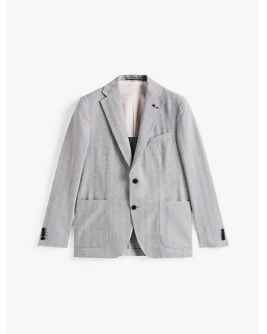 Tommy Hilfiger Extra Slim Fit Blazer Met Visgraatmotief in het Gray voor heren
