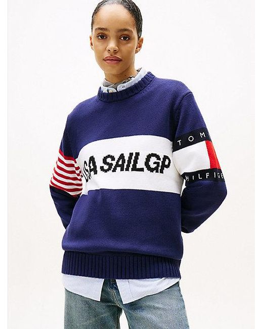Tommy Hilfiger Tommy X U. Sail Gp Team Color Block-Pullover in Blue für Herren
