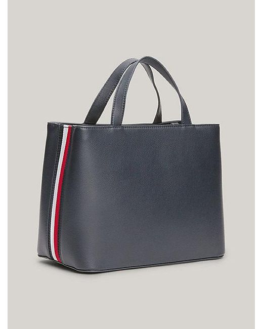 Bolso satchel Essential con cinta distintiva Tommy Hilfiger de color Blue