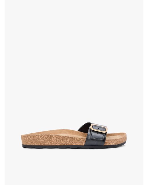 Tommy Hilfiger White Cork Footbed Slip-On Sandals