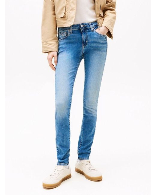 Tommy Hilfiger Blue Low Rise Skinny Jeans