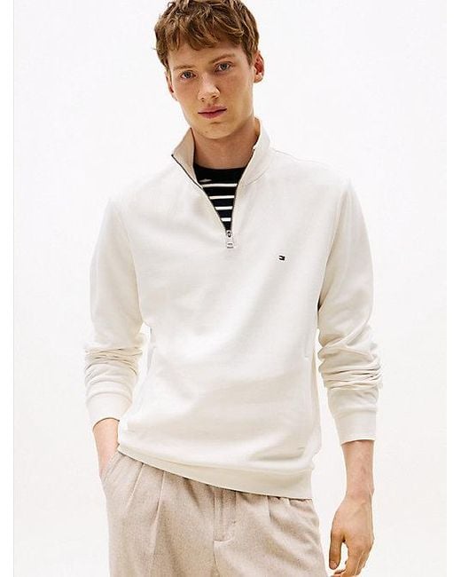 Tommy Hilfiger Performance Pullover Aus Intechno-Strick in White für Herren