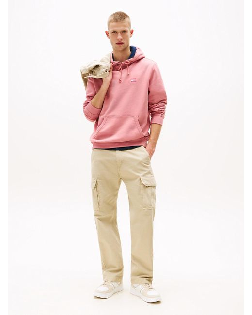 Sweat À Capuche Cordon De Serrage Tommy Badge Tommy Hilfiger pour homme en coloris Pink