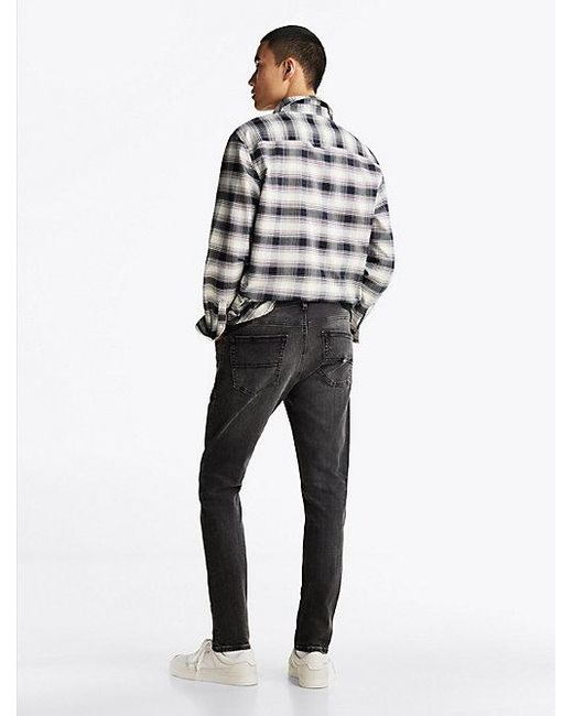 Tommy Hilfiger Austin Zwarte Slim Tapered Jeans in het Black voor heren
