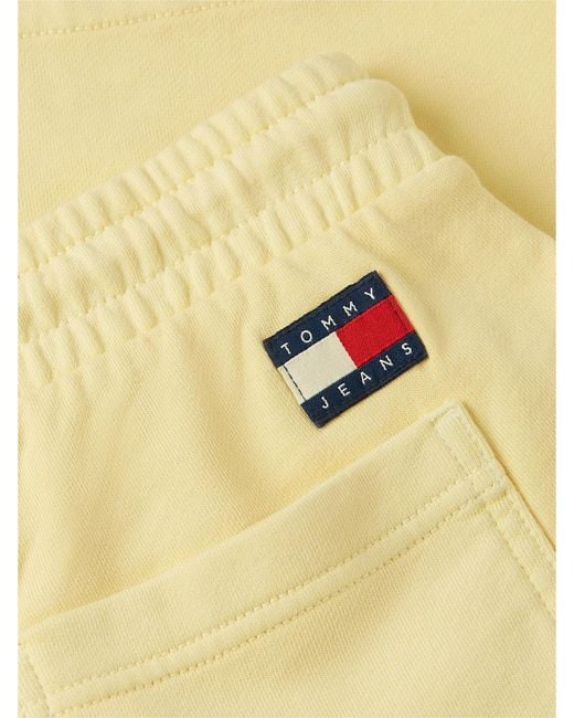 Tommy Hilfiger Yellow Classic Tonal Logo Embroidery Sweat Shorts for men