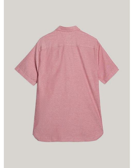 Tommy Hilfiger Adaptive 1985 Overhemd Met Th Flex in het Pink voor heren