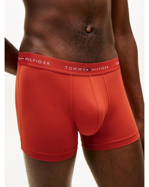 Tommy Hilfiger Blue 3-Pack Signature Logo Microfibre Trunks for men