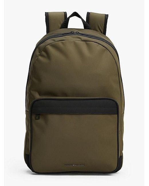 Tommy Hilfiger Metall-Logo-Rucksack Mit Doppelreißverschluss in Green für Herren