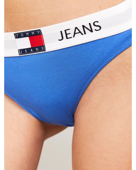 Tommy Hilfiger Blue Heritage Repeat Logo Waistband Briefs