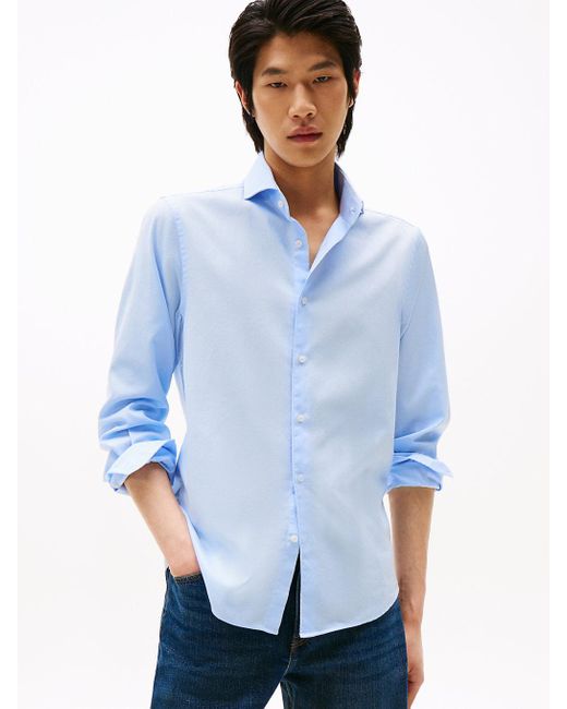 Camicia Oxford Smart Casual Slim Fit di Tommy Hilfiger in Blue da Uomo