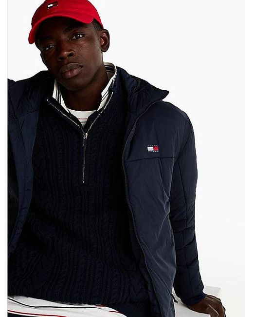 Cortavientos Ligero Con Capucha Tommy Hilfiger de hombre de color Blue