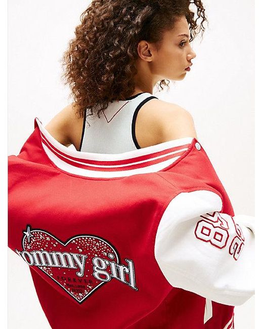 Camiseta De Tirantes Tommy Girl Cropped Tommy Hilfiger de color White