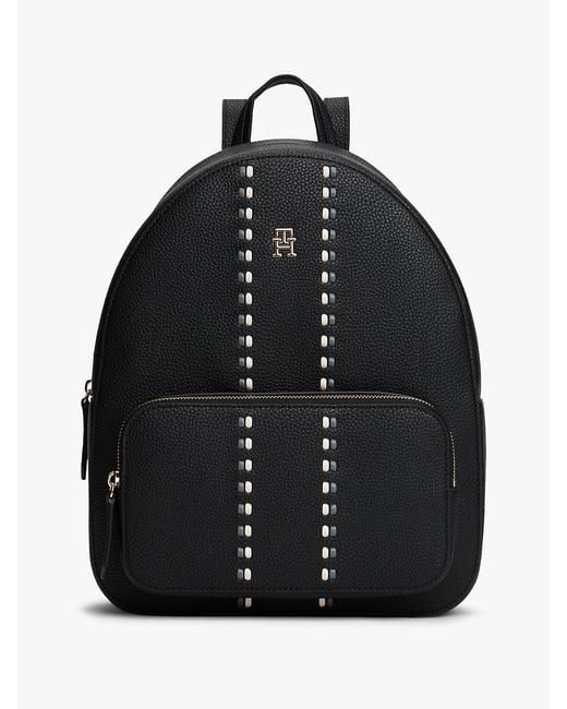 Tommy Hilfiger Black Tonal Signature Tape Backpack