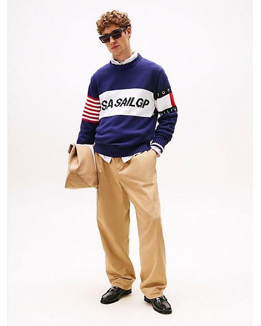 Tommy Hilfiger Tommy X U. Sail Gp Team Color Block-Pullover in Blue für Herren