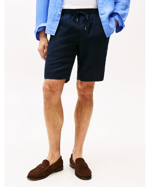 Short Harlem Décontracté En Lin Mélangé Tommy Hilfiger pour homme en coloris Blue