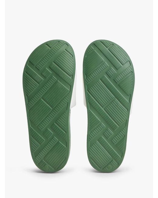 Tommy Hilfiger Green Logo Pool Slides for men