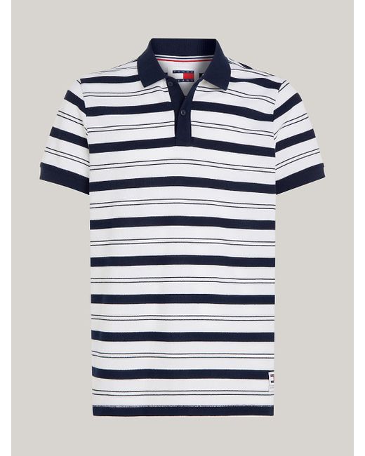 Tommy Hilfiger Blue Stripe Regular Fit Polo for men