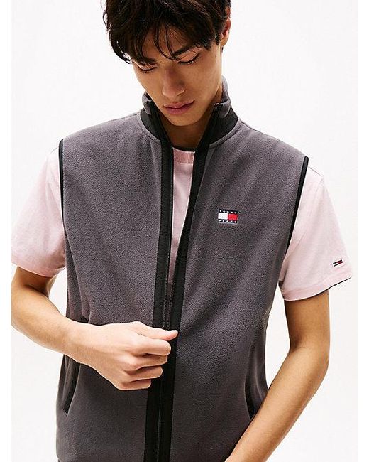 Tommy Hilfiger Polarfleece Bodywarmer Met Tommy-Badge in het Gray voor heren