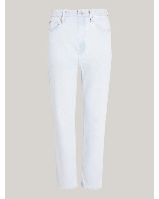 Tommy Hilfiger White Classics High Rise Fitted Straight Jeans